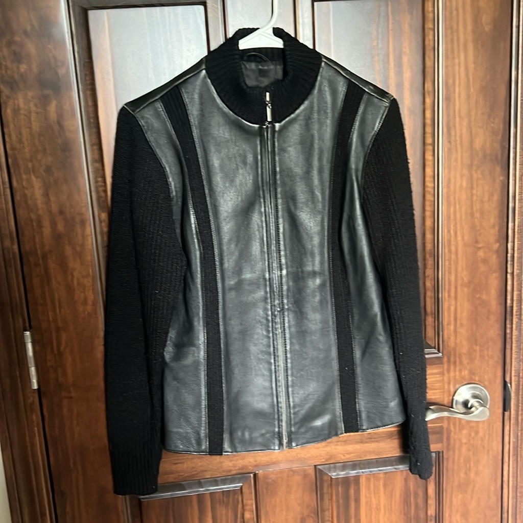 Vintage Worthington Leather/Sweater Jacket - Sz Small